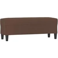 vidaXL Sitzbank Braun 100x35x41 cm aus Kunstleder - Sitzbänke mit luxuriösem Kunstleder, schmutzabweisend und leicht zu reinigen. Ideal als zusätzliche Sitzgelegenheit oder Fußhocker mit hohem Komfort durch dicke Schaumstoffpolsterung.