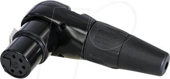 REAN RC5FR-BAG - XLR Kabelbuchse 5-polig gewinkelt, schwarz