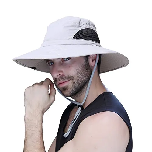 WINDCHASER Sonnenhut Herren UV Schutz, Breite Krempe Wanderhut Damen Kappe Safari Sonnenschutz Hut Breite Krempe Outdoor Anglerhut Wanderhut