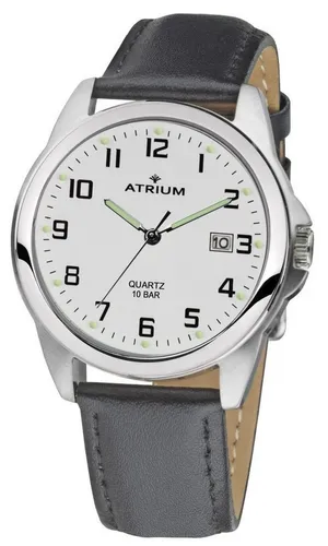 Atrium Herren-Armbanduhr A16-10 - Hochwertige Herren-Armbanduhr mit silberfarbenen Leuchtzeigern und klarer Ablesbarkeit, ideal für Senioren und Outdoor-Aktivitäten. Wasserdicht bis 10 Bar und robuster Edelstahl sorgen für Langlebigkeit.