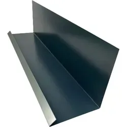 Wandanschlussblech 2 m Alu Anthrazit RAL 7016 - Individuelle Zuschnitte verfügbar - Baumaterial: Hochwertiges Aluminium-Wandanschlussblech in Anthrazit, bietet maßgeschneiderte Zuschnitte und ist ideal für individuelle Bauprojekte.