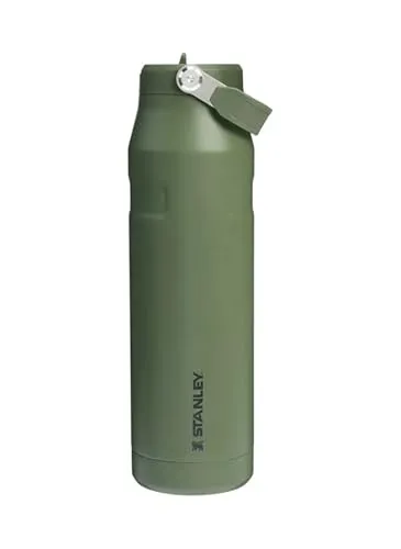 Stanley IceFlow Aerolight Flip Straw 2.0 Trinkflasche mit Strohhalm, Khaki (Getrocknete Kiefer), 1,06 Liter