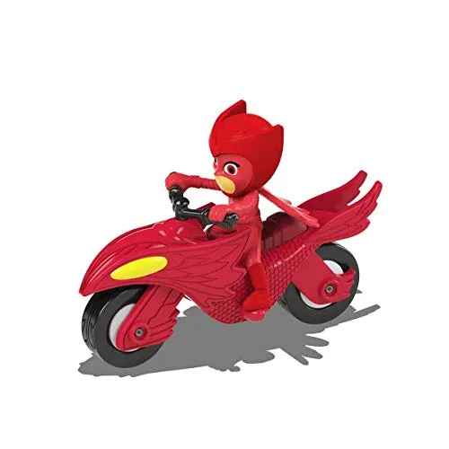 Dickie Toys 203141013 PJ Masks Single Pack Owlette Moon Rover, Fahrzeug aus Metall mit Freilauf, inkl. Eulette-Figur, 7 cm, ab 3 Jahren
