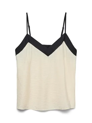 VERO MODA VMDENISE Top für Damen - Tanktops & Träger-Tops für Damen aus 88% LENZING ECOVERO Viskose für hohen Tragekomfort und Nachhaltigkeit.