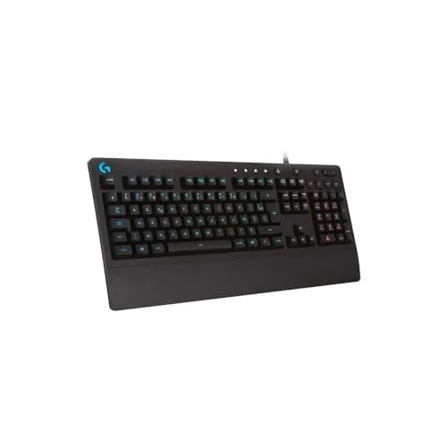Logitech G213 Prodigy Gaming-Tastatur - Gaming-Tastatur mit RGB-Beleuchtung und spritzwassergeschütztem Gehäuse, ideal für lange Gaming-Sessions mit programmierbaren G-Tasten und Multimedia-Bedienelementen.