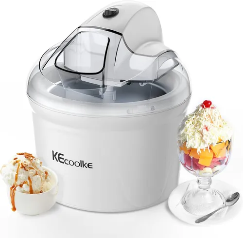 KECOOLKE Elektrische Eismaschine 1,5 L für selbstgemachtes Eis