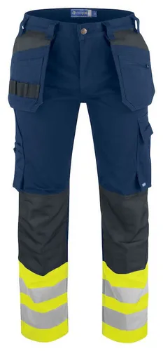 ProJob Arbeitshose 6530 EN ISO 20471 Klasse 1 Gelb C50 - Robuste Arbeitshose aus 100% Baumwolle, ideal für den professionellen Einsatz. Hohe Sichtbarkeit dank gelber Farbe, perfekt für sicheres Arbeiten.