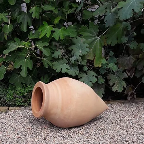 Palatina Werkstatt Exklusive Terracotta Amphore liegend Vitex 60cm – 100% handgefertigtes Unikat – Verleihen Sie Ihrem Garten- & Innenbereich unwiderstehlichen Charme