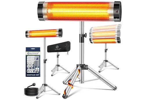 KESSER Infrarotstrahler, 2500 W, Infrarotstrahler Heizstrahler Terrassenstrahler 2500W