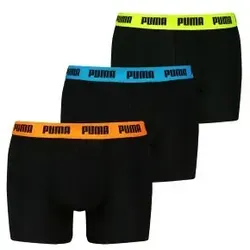 PUMA MEN EVERYDAY BOXERS 3P - Komfortbund Boxershorts in Schwarz, Größe M - Herrenunterhosen im praktischen 3er Pack mit elastischem Komfortbund für optimalen Tragekomfort und Atmungsaktivität.