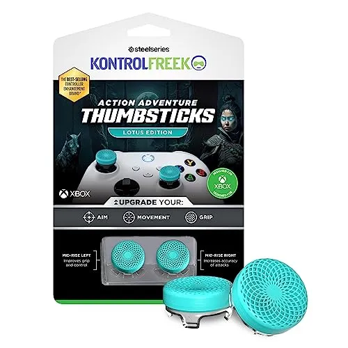 KontrolFreek Lotus für Xbox One und Xbox Series X - Performance Thumbsticks, mittelhohe konkave Daumensticks für verbesserte Zielgenauigkeit und Komfort