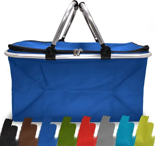 e-Best Einkaufskorb mit Tragegriffen -(4x Dunkelblau)