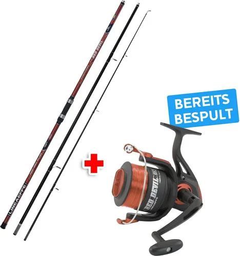 Lineaeffe Combo Brandungsset Red Devil Rute+Rolle