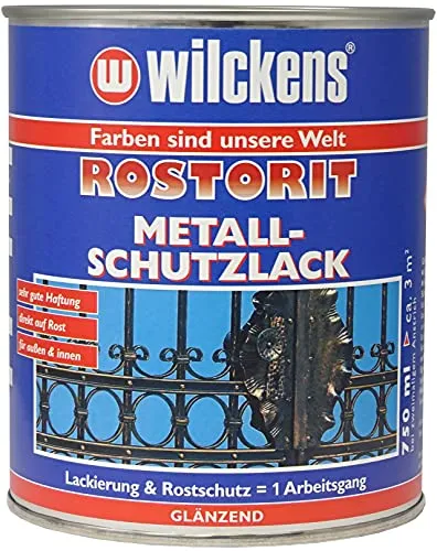Wilckens Rostorit Metall-Schutzlack, glänzend, 750 ml, Silber