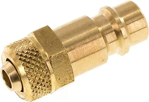 Kupplungsstecker (NW7,2) 8x6mm Schlauch, Messing Werkstoff:Messing Schlauch Ø außen x innen:8x6mm