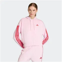 adidas Kapuzensweatshirt W 3S FT FZ HD rosa L (42/44) in pink von adidas