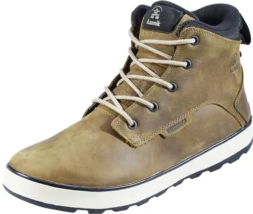 Kamik Spencer Mid Herren Stiefel, Größe:41 EU - Wasserdichte Wanderschuhe mit DriDefense-Membran und Vibram Arctic Grip Sohle für besten Halt auf jedem Terrain.