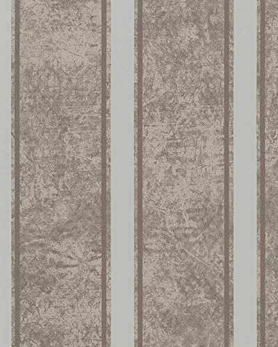 marburg Tapete Beige Gold Streifen Metallic Industrial Modern für Schlafzimmer Wohnzimmer oder Küche Made in Germany 10,05m x 0,53m 58638