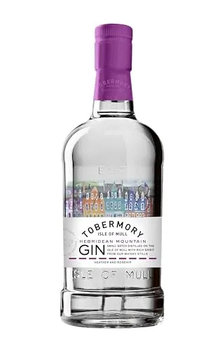 Tobermory Gin Mountain Gin (1 x 0.7 l) - Exquisiter Gin aus der Isle of Mull, hergestellt mit handverlesenen Botanicals und einem Hauch von Hagebutte und Ingwer – ideal für erfrischende Longdrinks.