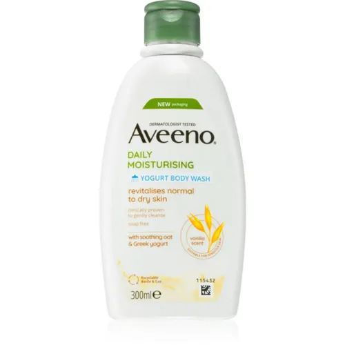 Aveeno Daily Moisturising Yoghurt body wash nährendes Duschgel Vanilla & Yoghurt 300 ml