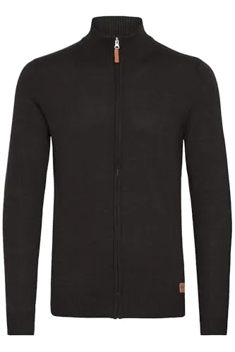 BLEND Herren Strickjacke aus Baumwolle, Schwarz, Größe XL - Vielseitige Cardigan aus feinem Feinstrick, ideal für Alltag und besondere Anlässe. Hoher Tragekomfort und durchgehender Reißverschluss für flexibles Styling.
