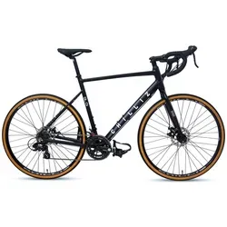 CHILLIZ Gravelbike 28 Zoll GL.01 schwarz-matt 54 cm – 14 Gänge mit Scheibenbremse - Das CHILLIZ Gravelbike vereint Leichtigkeit und Robustheit. Mit 14 Gängen und hochwertigen Komponenten ist es ideal für Abenteuer auf und abseits der Straße. Der Aluminiumrahmen sorgt für eine angenehme Fahrdynamik.