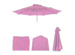 Ersatz-Bezug für Sonnenschirm Asti, Ø 2,7m flieder in lila von MCW