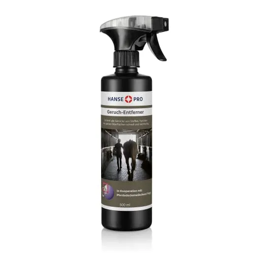 Hanse Pro Geruchs-Entferner, 1 x 500 ml I perfekt für Pferde-Stall, Box, Pferde-Decken, Reiter-Bekleidung, REIT-Stiefel I stoppt Gerüche von Pferd, Katze und Hund I gebrauchsfertig I wirkt schnell