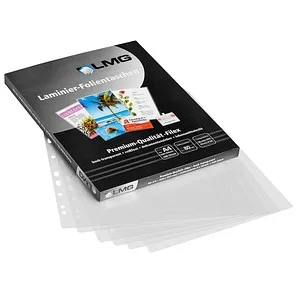 LMG 100 Laminierfolien glänzend für A4 80 micron Universal-Lochung