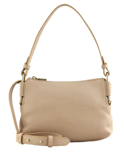 Coccinelle Rebekka Schultertasche beige - Stilvolle Umhängetasche aus genarbtem Rindsleder - Umhängetaschen, elegante Schultertasche aus hochwertigem genarbtem Rindsleder in zeitlosem Beige.