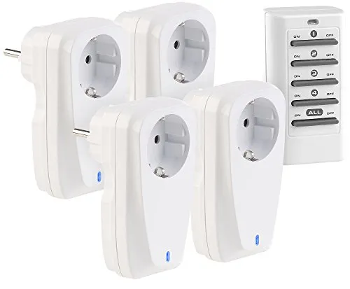 revolt Fernbedienung Steckdose 4er-Set