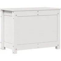 vidaXL Truhe Weiß 60x32x45,5 cm aus massivem Kiefernholz - Sitzbank mit viel Stauraum für Ordnung im Zuhause. Robustes Kiefernholz und einfacher Zugriff dank Gasdruckfeder machen sie ideal für jeden Raum.