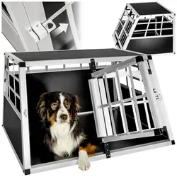 Produktbild tectake® Hundetransportbox doppel, sichere Transportlösung für Hunde