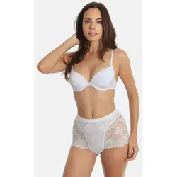 Sassa Damen Panties Spitzenpant, Einfarbig, Gr. 42 (Herstellergröße: 80), Weiß (weiß 00100)