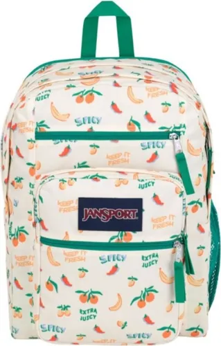 JanSport Big Student Rucksack mit Laptopfach, 15 inch - Five A Day Cream - Tagesrucksack mit zwei großen Hauptfächern, ergonomischen S-Kurven-Schultergurten und speziellem 15 inch -Laptopfach für optimalen Komfort und Organisation.