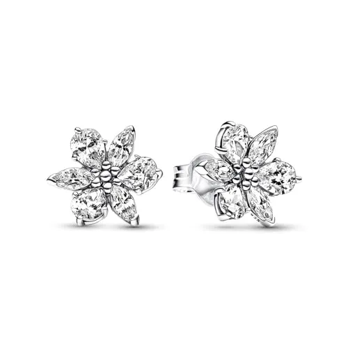 PANDORA Timeless Funkelnde Herbarium Cluster Ohrringe - Ohrringe für Damen, inspiriert von der Natur mit funkelnden Zirkonia, ideal für einen eleganten Look und vielseitig kombinierbar.