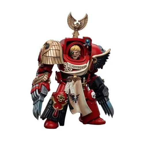 Warhammer 40k Blood Angels Assault Terminators Sergeant Santoro 12 cm - Actionfigur im Maßstab 1:18, detailgetreu mit schwerer Rüstung und mächtigen Waffen, perfekt für Sammler und Warhammer 40k-Fans.