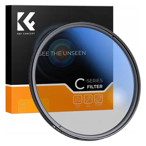 K&F Concept 58MM Circular Polarizer Lens Filter Ultra-Slim 18 Multi-Layer Coatings (C Series) (58 mm, Polarisationsfilter) (KF01.1437)