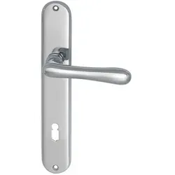 MARCHESI Drückergarnitur ELEGANT 22 auf Langschild - BB 90, Messing verchromt - Türsicherungen der Marke Marchesi, zeitlos und elegant, aus hochwertigem verchromtem Messing für optimale Langlebigkeit und Stil.