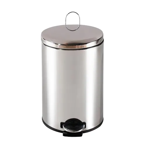 HTI-Living Pedalmülleimer Edelstahl Jannik 12 Liter - Haushaltszubehör mit Soft-Close-Deckel für geräuschloses Schließen und eleganter Optik in Silber, ideal für jedes Zuhause.