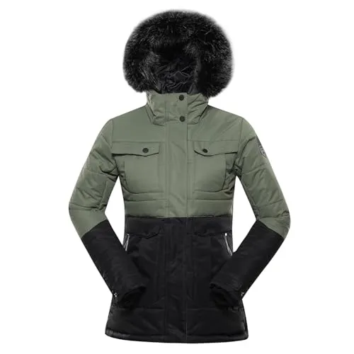 ALPINE PRO EGYPA Damen Winterjacke, Outdoor Jacke, Leicht Wanderjacke, Skijacke, Sportjacke, Funktionsjacke, PUFFY Stil, Bergjacke, Winddichte, Wasserdichte und Atmungsaktive Jacke mit Warmfutter