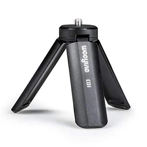1/4 Mini-Stativ, Tisch-Desktop-Ständer, kompaktes Stativ mit 1/4-Zoll-Schraube für Weeylite K21/K60 Stick Light, S03/S05 Light, Kamera, Smooth 4, Osmo Mobile, Vimble 2, Gimbal-Griff-Stabilisator
