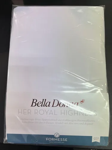 Bella Donna Formesse Spannbett Jersey 200x220-20 Weiss - Spannbetttuch in Größe 200x220 cm, besonders weich und atmungsaktiv für optimalen Schlafkomfort.