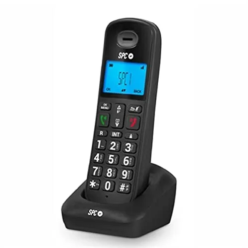 Spc Gossip 2 Festnetztelefon - Stylisches DECT-Telefon mit LCD-Display, Anruferidentifikation und 3-Wege-Konferenz für klare Gespräche und einfache Bedienung.