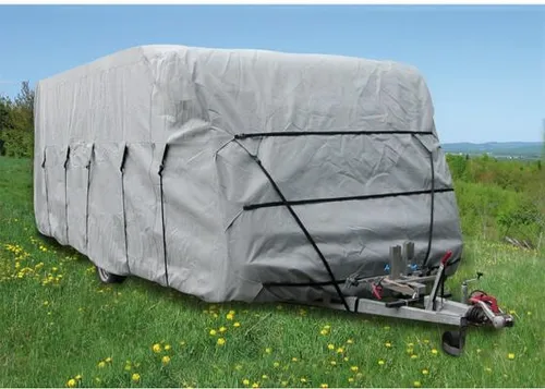 Euro Trail Wohnwagen Schutzhülle 500-550 x 250 x 220 cm - Wohnmobilabdeckungen, schützt vor Witterungseinflüssen und ist einfach zu verwenden.