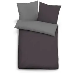 biberna 0455775 Bettwäsche Garnitur, titanium in grau von biberna