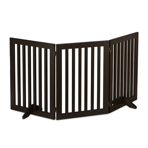 Klappbares Treppenschutzgitter 3-teilig aus MDF - Gehege & Zäune – Sicherer Schutz für Ihre Treppen mit einem klappbaren Design, das Platz spart und einfach zu handhaben ist.