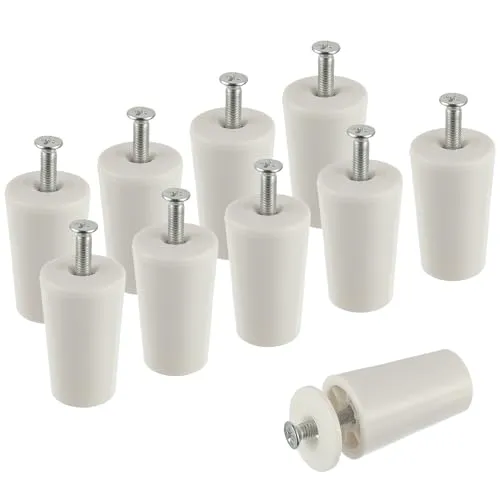 EPLZON Anschlagpuffer Stopper für Rollladen 40mm weißer Rollladen Stop für Rollo Jalousien einschließlich Unterlegscheiben und Schrauben (Packung 10 Stück)