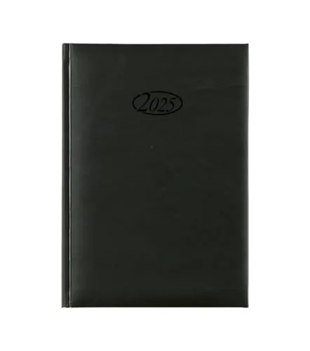 St.Schreibwaren Kalender 2025 / Chefkalender / Schwarz / DIN A5 / 400 Seiten / Hochwertiger Bucheinband / 21 x 15 x 2.3 cm