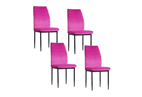 HTI-Living Polsterstuhl Madison Samt Pink 4er-Set in pink von HTI-Line